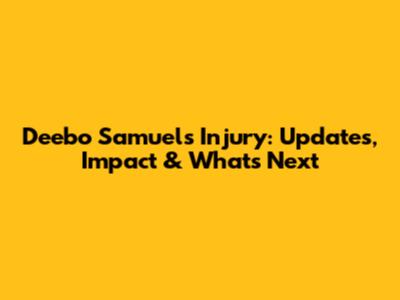 Deebo Samuel's Injury: Updates, Impact & What's Next