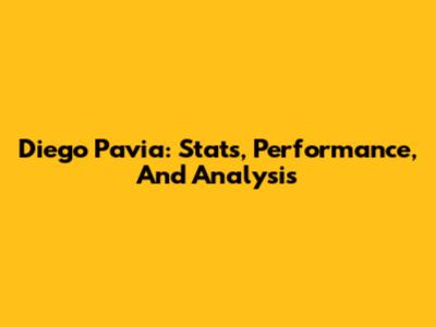 Diego Pavia: Stats, Performance, And Analysis