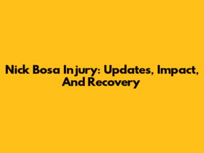 Nick Bosa Injury: Updates, Impact, And Recovery