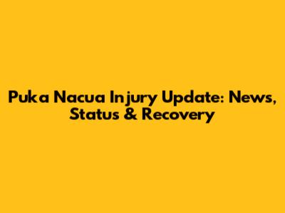 Puka Nacua Injury Update: News, Status & Recovery