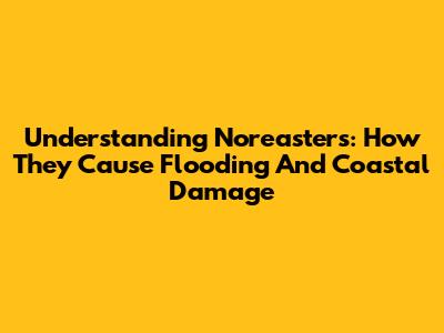 Understanding Nor'easters: How They Cause Flooding And Coastal Damage