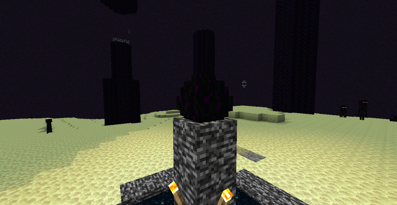 Exit Portal and dragon egg (Image via Minecraft)